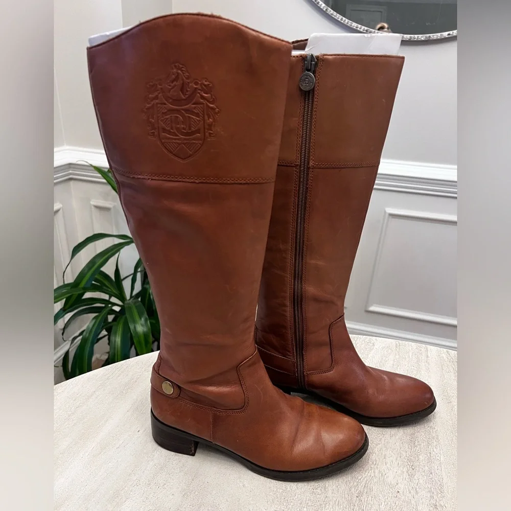 Etienne Aigner Tan Leather Knee-High‎ Boots - Women’s Size 7